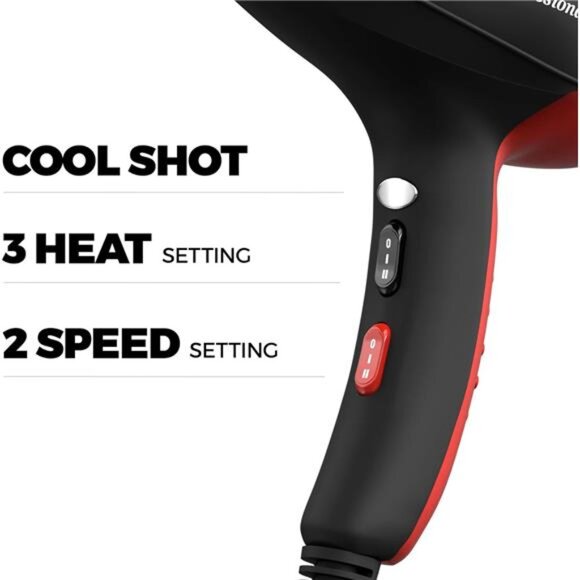 Professional Ionic Salon Hair Dryer, 2200 Watt Powerful AC Motor Ceramic - Picture 6 of 7